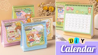 How to make cute calendar at home  DIY cute calendar 2024 [upl. by Navac]