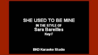 She Used To Be Mine In The Style of Sara Bareilles Karaoke with Lyrics [upl. by Oag385]