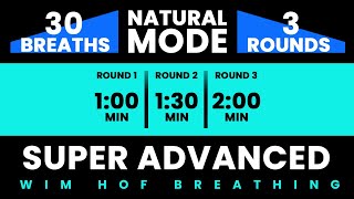 Super Advanced Wim Hof Guided Breathing  3 Rounds  30 Breaths  Pure Breathwork No Frequencies [upl. by Ecallaw]