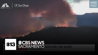 Lightning sparks fires in Plumas County 700 acres burned [upl. by Anivlem]