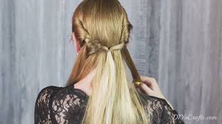 Elegant Low Ponytail Braid with Twist [upl. by Llenrad]