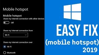 How to fix windows 10 Hotspot not obtaining ip address  Hotspot not sharing internet [upl. by Yvel]