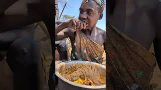 What a delicious Soup today See how Hadza cooks their favorite meal middle of forest 😋hadzabetribe [upl. by Gates307]