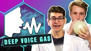 CRAZY DEEP VOICE GAS EXPERIMENT Smosh Lab [upl. by Fiske]