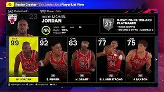 NBA 2K25 Chicago Bulls 9192 classic team  Jordan Era Roster [upl. by Southard]