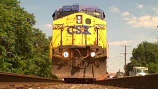 CSX Train Runs Over Camera In Fostoria [upl. by Ecirtnas]