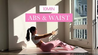 5MIN Daily Abs Pilates  toned abs amp small waist  no equipment  beginner friendly [upl. by Kavita471]