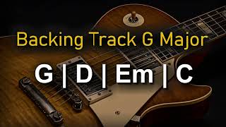 Rock Pop Backing Track G Major  70 BPM  Guitar Backing Track [upl. by Adelind458]