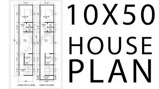 10X50 House plan 2d map by nikshail [upl. by Bazluke382]