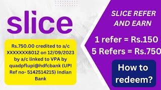 Slice App Refer Earning Withdrawal Full Process  Slice Refer and Earn [upl. by Charin]