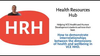 How to demonstrate interrelationships between the dimensions of health and wellbeing in VCE HHD [upl. by Mosra]