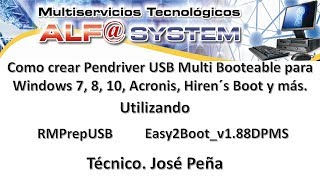 Crear Pendriver Multiboot Con ISO Windows 7810AcronisHiren´s Boot y otros [upl. by Eedrahc]