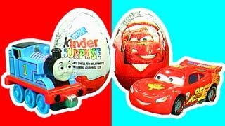 Surprise Eggs Crash Unwrapping Thomas amp Percy Vs Lightning McQueen Cars LEOKIMVIDEO [upl. by Anna]