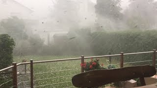 Unwetter in Hainburg und Seligenstadt 18082019 Hessen Tornado [upl. by Ayeki]