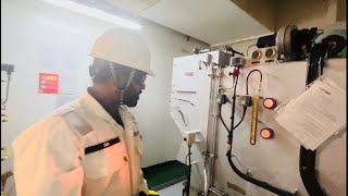 SHIP INCINERATOR INCINERATING GARBAGE  WASTE MANAGEMENT  SHIP ENGINE ROOM  VINOOPS VLOG [upl. by Song161]