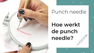 Starten met de punch needle  punchen voor beginners [upl. by Rabi]