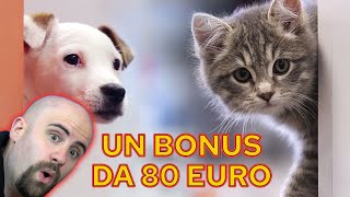 BONUS animali domestici 2021 80 EURO per CANI e GATTI senza ISEE [upl. by Evslin]