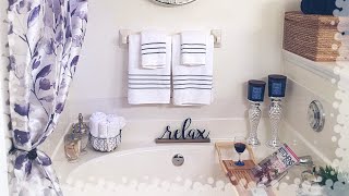 Master Bathroom Decorating Ideas amp Tour [upl. by Herries]