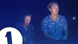 Monki B2B Purple Disco Machine  Radio 1 in Ibiza 2018  Café Mambo  FLASHING IMAGES [upl. by Mayap]