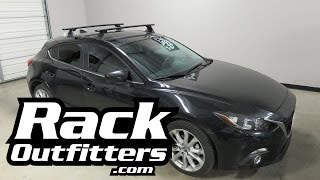 Mazda 3 HatchBack with Yakima Skyline Jetstream Roof Rack Crossbars [upl. by Anirahc]