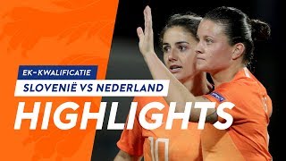 Highlights Slovenië  OranjeLeeuwinnen 4102019 EKkwalificatie [upl. by Jewell]