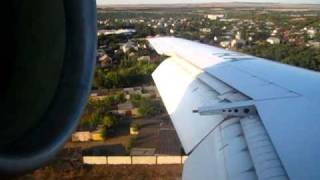 SarAvia Yak42D  Landing Rwy 12 at Saratov Tsentralny Airport RTW Russia [upl. by Atalanta]