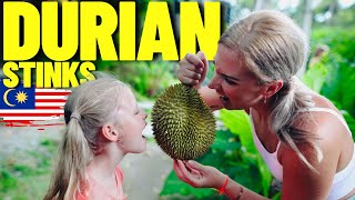 We were SHOCKED when trying DURIAN FRUIT in PENANG MALAYSIA [upl. by Murrah201]