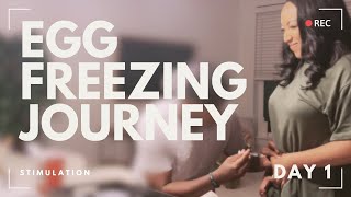 egg freezing day 1 │ how i handled my first stimulation injections [upl. by Idisahc]