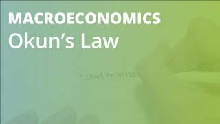 Okuns Law  Macroeconomics [upl. by Eirollam]