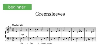 Greensleeves Piano Sheet Music [upl. by Anicul16]