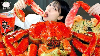 ASMR MUKBANG 직접 만든 대왕 킹크랩 먹방 amp 레시피 SEAFOOD GIANT KING CRAB EATING SOUND [upl. by Anayi]