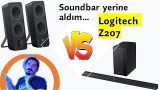 Soundbar yerine aldım Logitech Z207 Hoparlör incelemesi [upl. by Avirt]