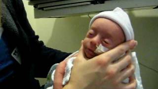 Preemie first bottle feeding  Burp and Feed [upl. by Norene927]