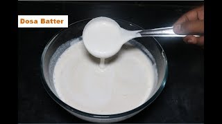 Dosa Batter Recipe  Dosa Pindi  Perfect Dosa Batter [upl. by Lledrev6]