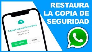 ✅COMO RESTAURAR COPIA DE SEGURIDAD DE WHATSAPP [upl. by Thunell]