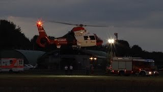 ITH Christoph Gießen Feuerwehr Bruchsal im Einsatz bei HelikopterLandung [upl. by Anadal668]