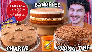 BOLOS DA VÓ ALZIRA BOLO OVOMATINE COM BRIGADEIRO BOLO CHARGE E BOLO BANOFFEE  Vale a pena [upl. by Eenahc]