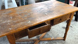 Old Wood Table Restoration [upl. by Porett863]