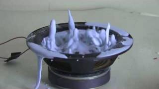 NonNewtonian Fluid on a Speaker Cone [upl. by Euqilegna121]