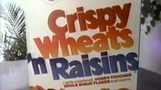 Crispy Wheats and Raisins cereal commercial 1986 [upl. by Gnik]