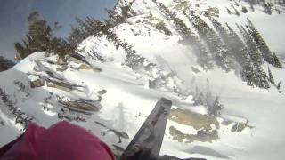 Huge Cliff Ski jump 1080 amp frontflip on 150 feet  GoPro [upl. by Tnomed]