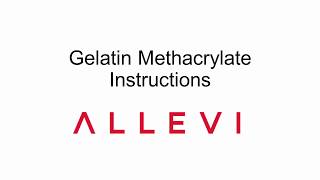 Gelatin Methacrylate Instructions [upl. by Trauner]