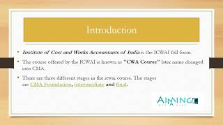 ICWA Course Details  Eligibility Duration Fees Registration etc [upl. by Lefkowitz]