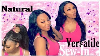 Versatile Sew in weave you can wear in a ponytail [upl. by Pickar]