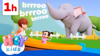 Les sons des animaux en chanson   Apprendre les Animaux pour Bébé  HeyKids en Français [upl. by Tubb]