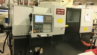 Yama Seiki SW 32 CNC Swiss Lathe mc 393685 [upl. by Ahrendt]