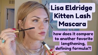 Lisa Eldridge Kitten Lash Mascara  Comparison to another lengthening defining mascara [upl. by Olive]