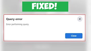 Fix  Error performing query Facebook issue 2023 [upl. by Elly399]