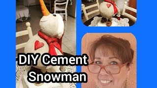 DIY Cement Snowman [upl. by Eelyac738]