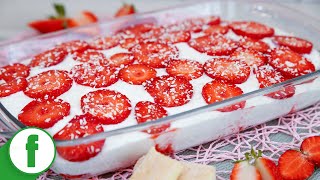 Strawberry tiramisu with coconut cream and ladyfingers [upl. by Ttesil]